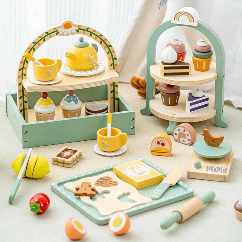 Kids Wooden Kitchen Playhouse - Kitchen & Dining image 13