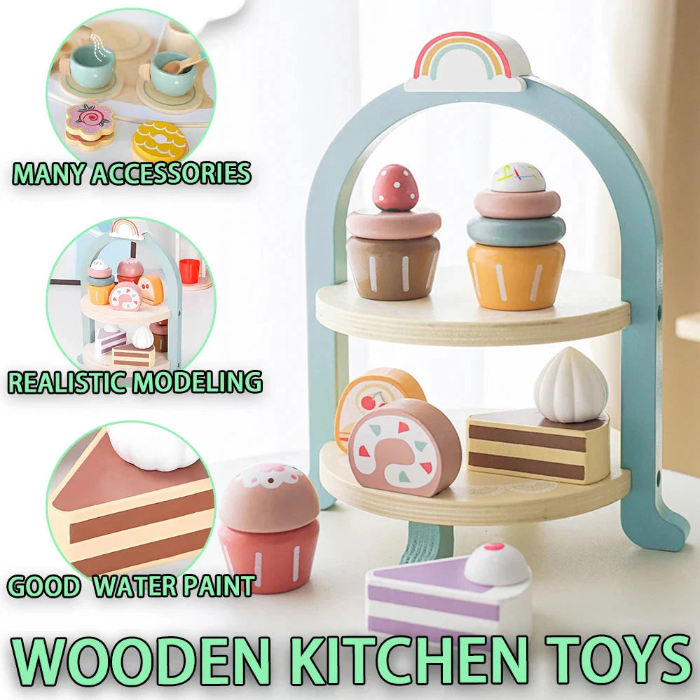 Kids Wooden Kitchen Playhouse - Kitchen & Dining image 17