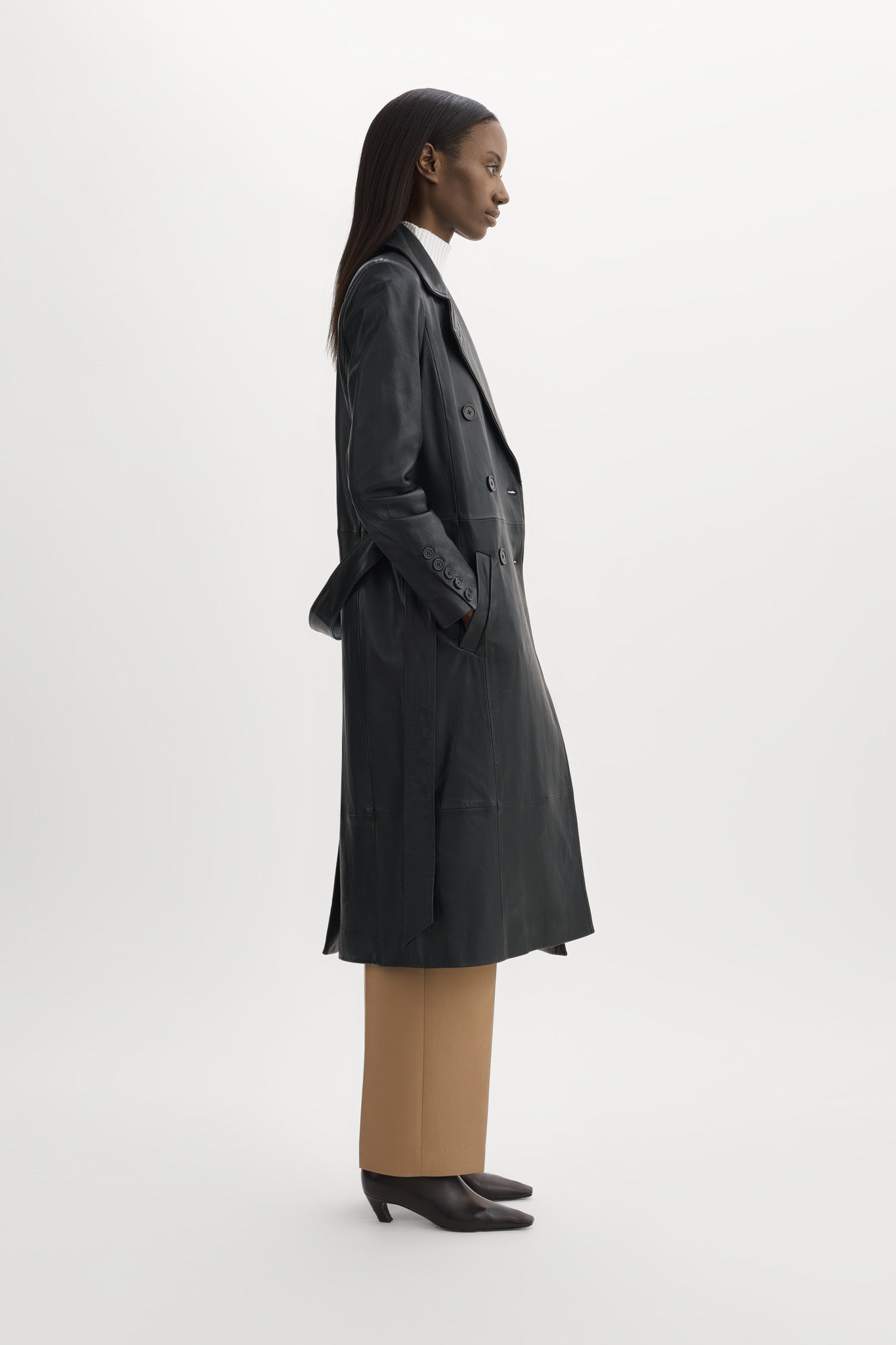 ERMA | Leather Trench Coat - Misc image 4