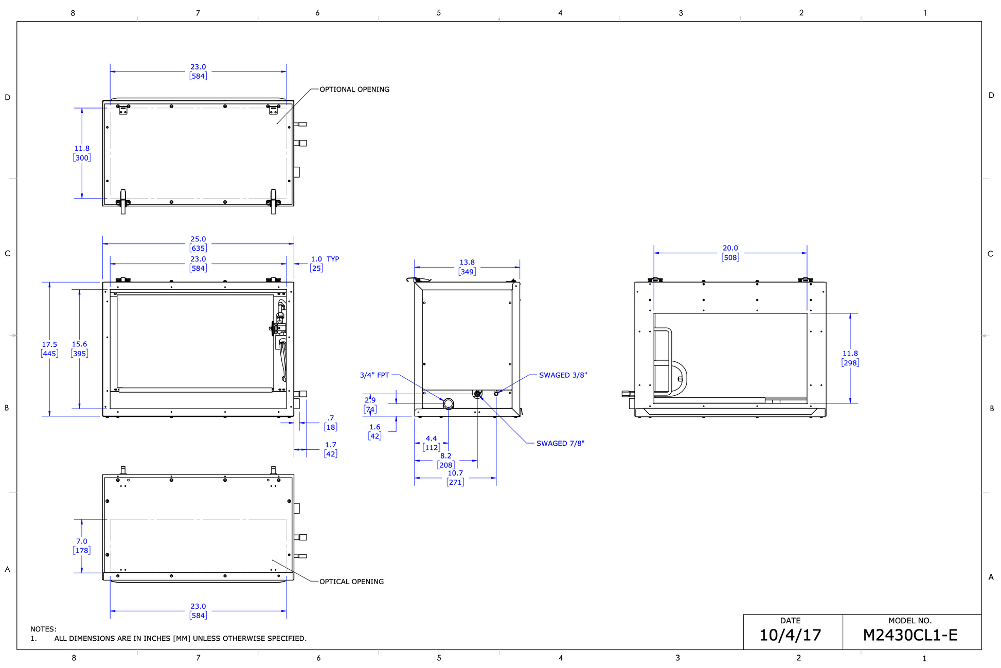 M2430CL1-E0C1 - Module, Refrigerant Coil (6 Row)*(AC/HP), E-Coated, A2L Compliant, TXV sold separately - Apparel image 3