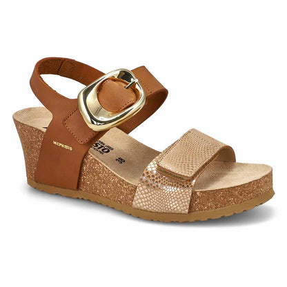 Mephisto Leandre Women's Wedge Sandals in Light Sand - Misc image 1