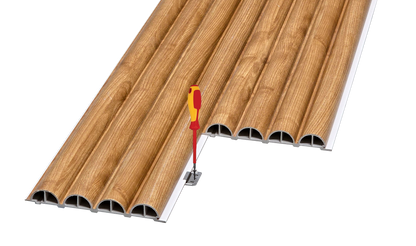 WPC Fluted Panels, Maple cedar 10 Panels x 10 feet long. - Furniture image 3