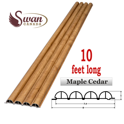 WPC Fluted Panels, Maple cedar 10 Panels x 10 feet long. - Furniture image 4