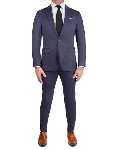 Athletic Fit Stretch Suit - Midnight Navy Plaid - Misc image 5