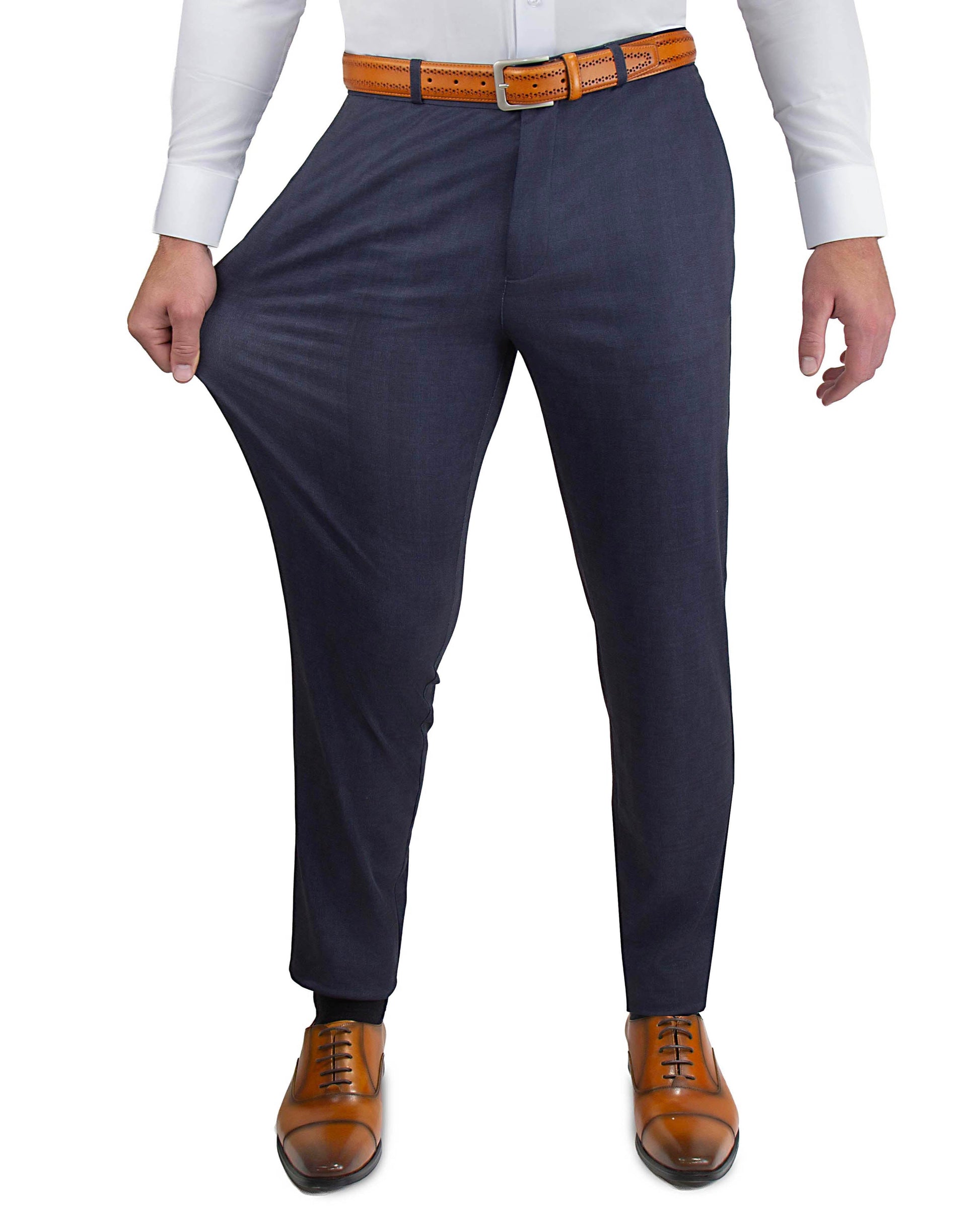 Athletic Fit Stretch Suit - Midnight Navy Plaid - Misc image 8