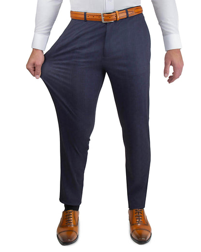 Athletic Fit Stretch Suit - Midnight Navy Plaid - Misc image 8