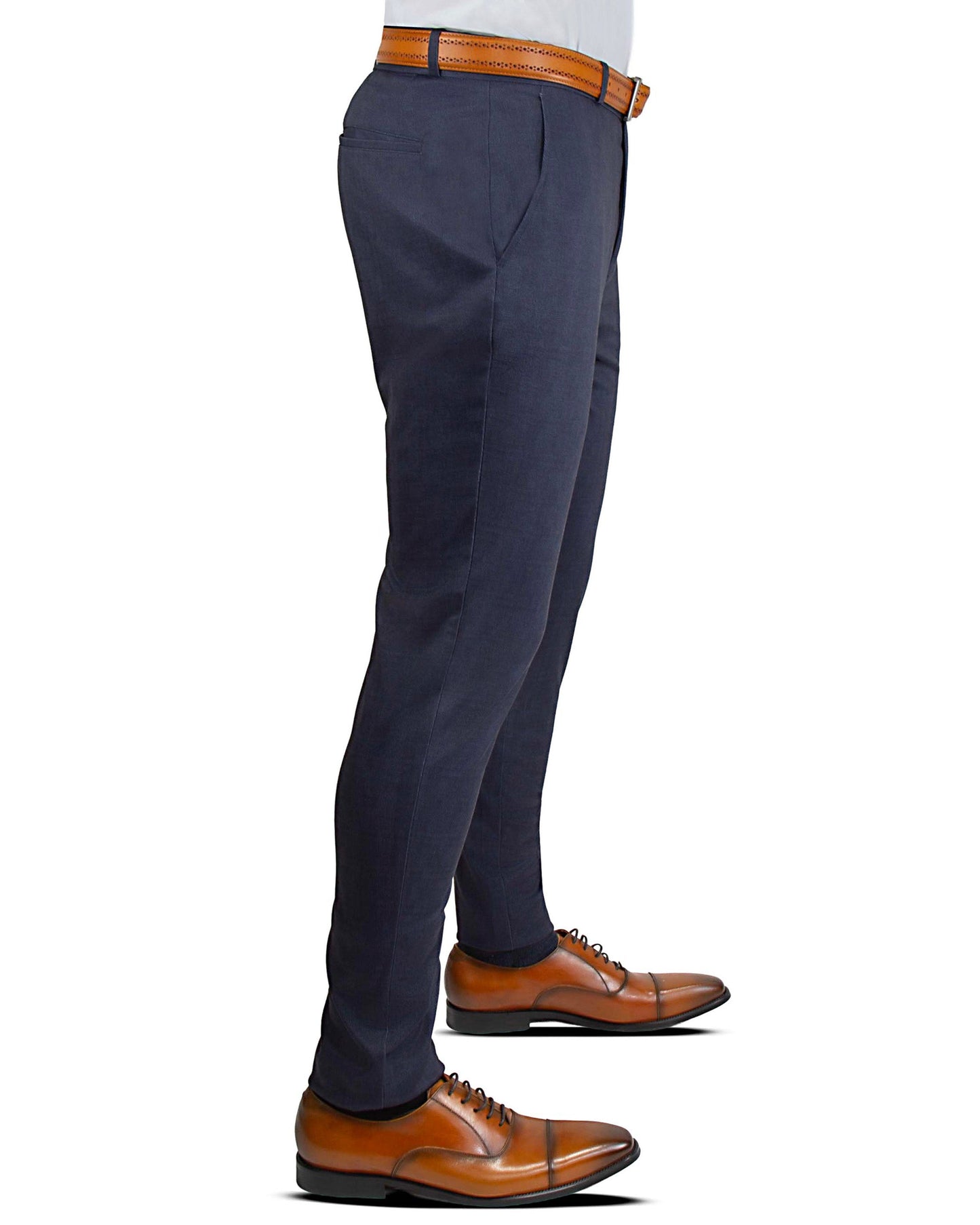 Athletic Fit Stretch Suit - Midnight Navy Plaid - Misc image 9