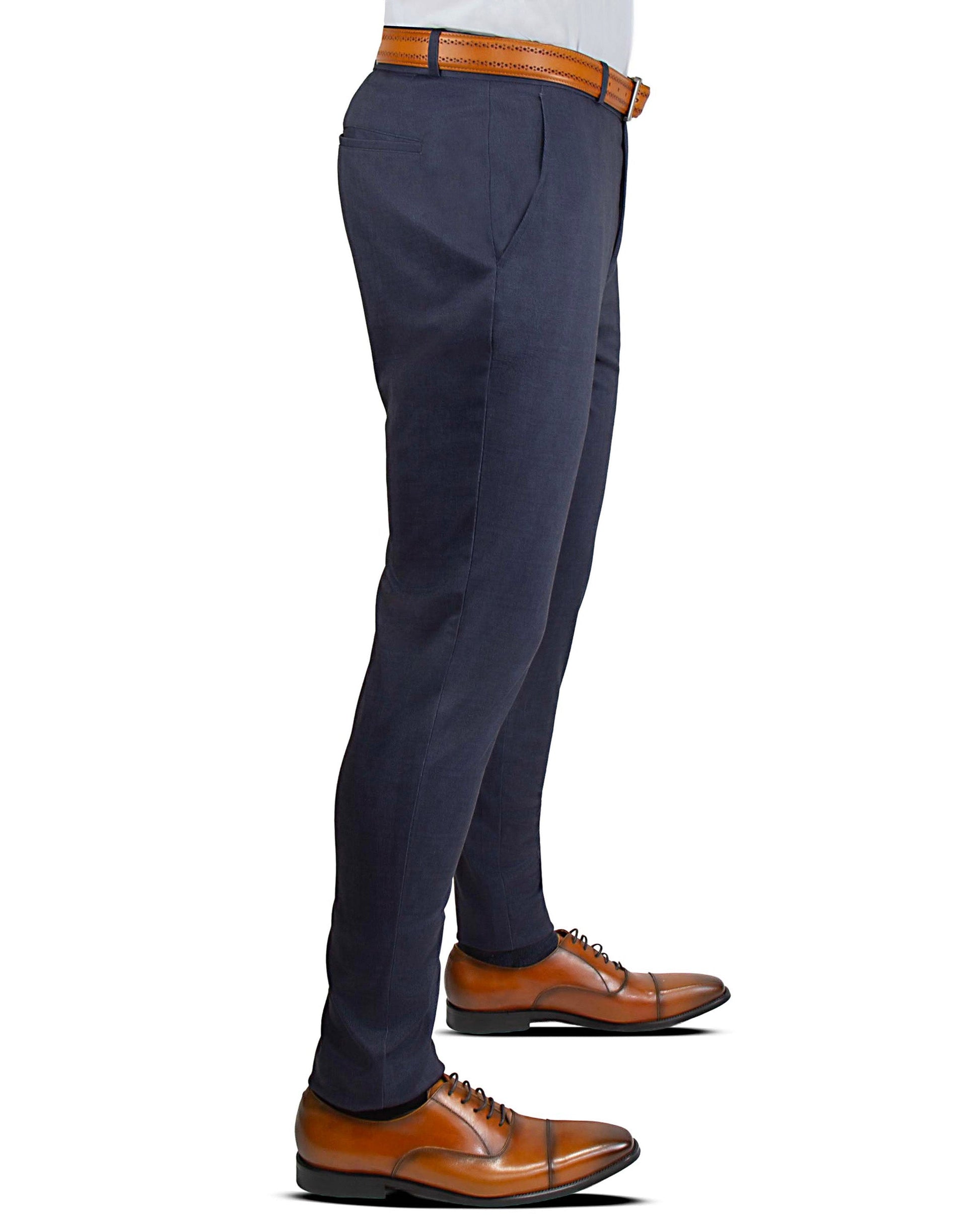 Athletic Fit Stretch Suit - Midnight Navy Plaid - Misc image 9