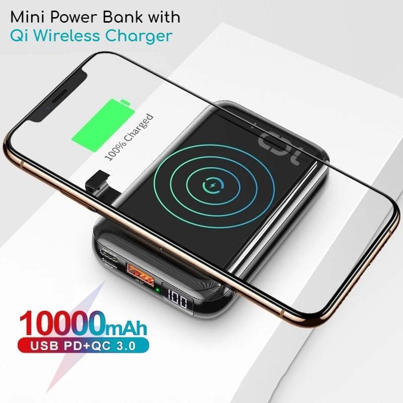 Mini Power Bank with Wireless Charger - Gadgets image 1