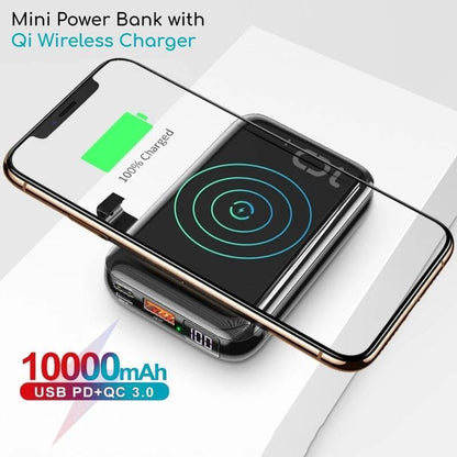 Mini Power Bank with Wireless Charger - Gadgets image 1