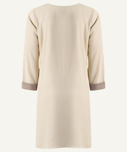 Naples Yellow Contrast Roll Sleeve Matching Set - Apparel image 3