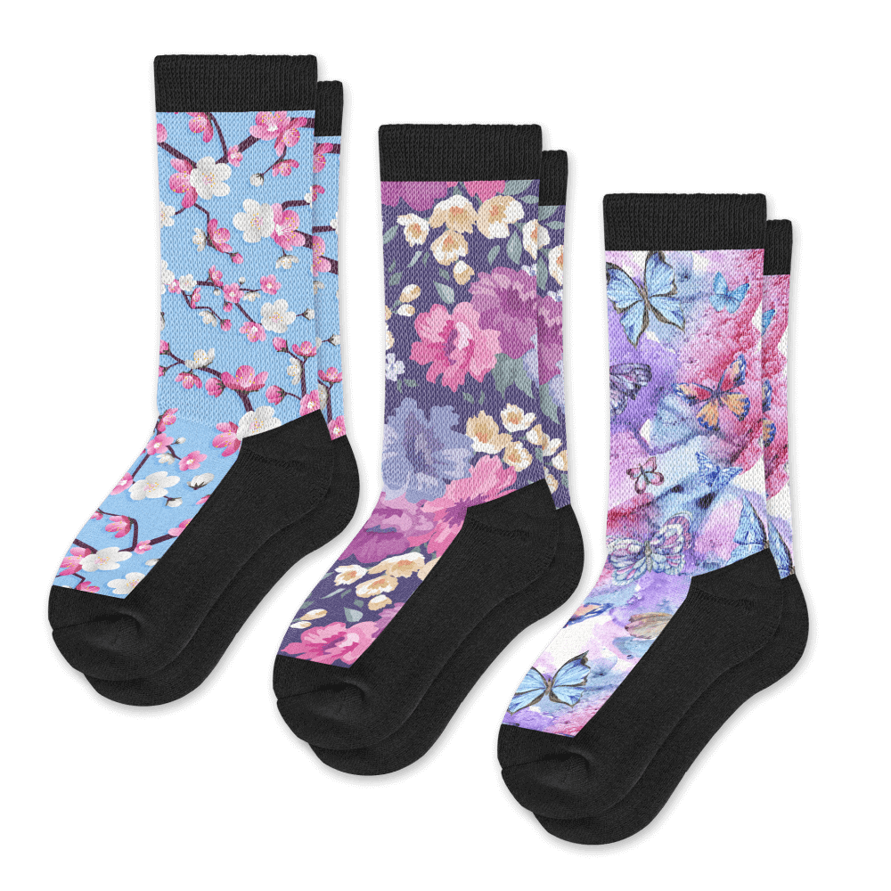 Flower Power EasyStretch™ Socks Bundle 3-Pack - Furniture image 2