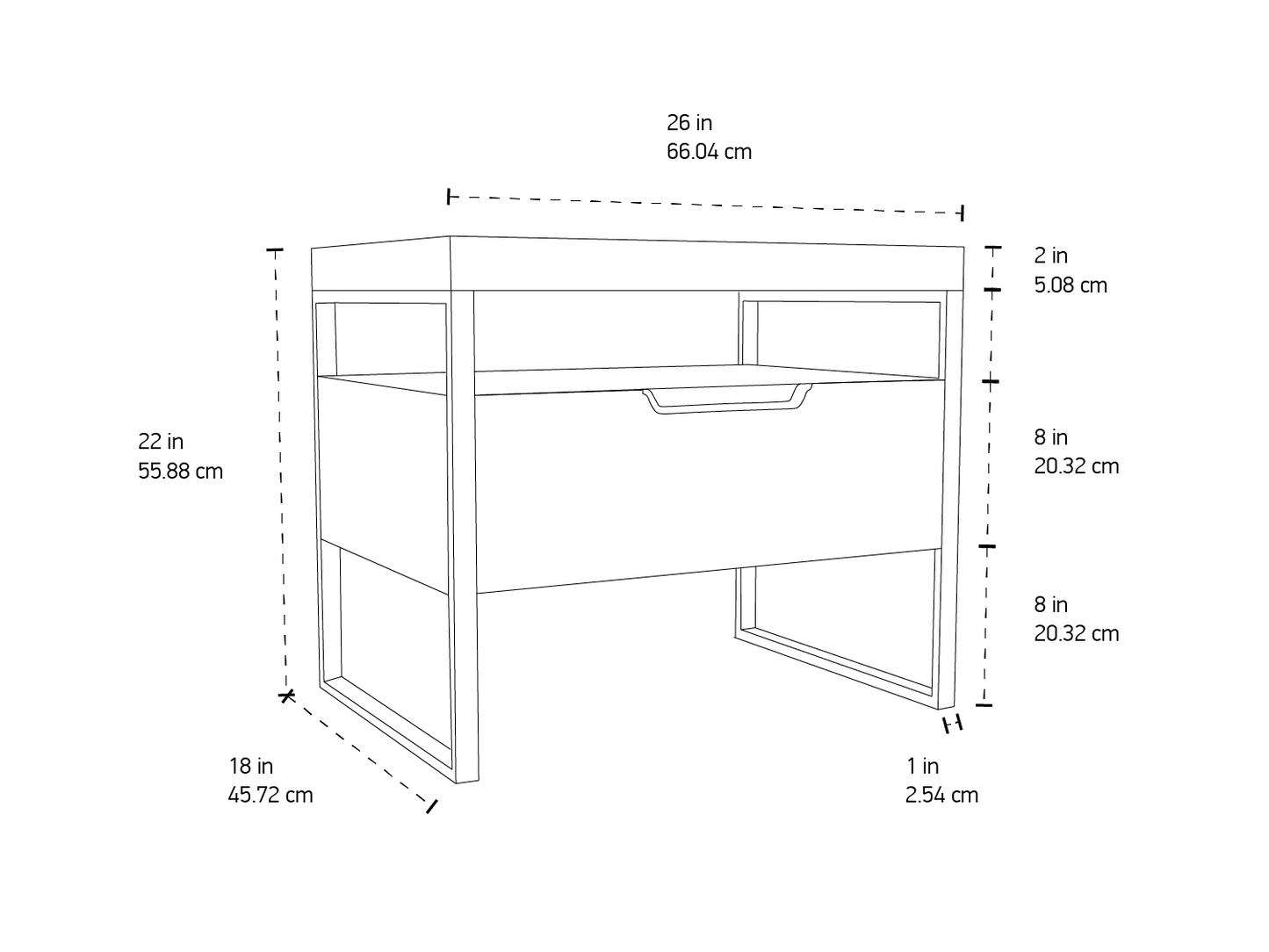 Vänt Nightstand - Specifications