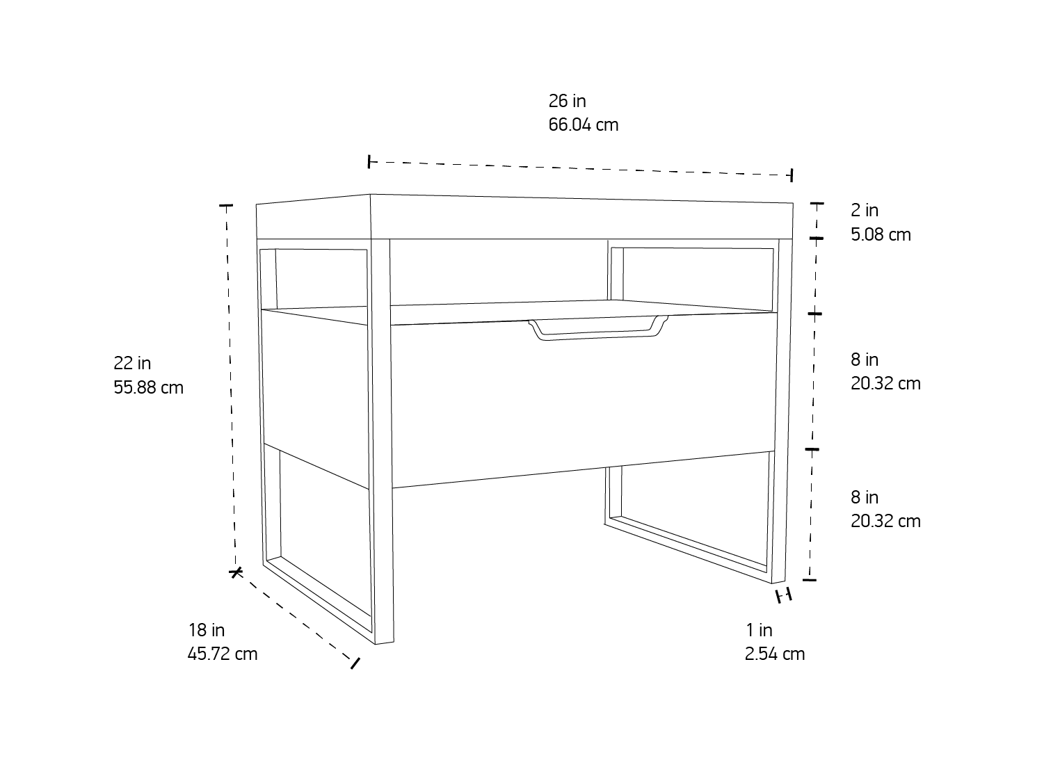 Vänt Nightstand - Specifications