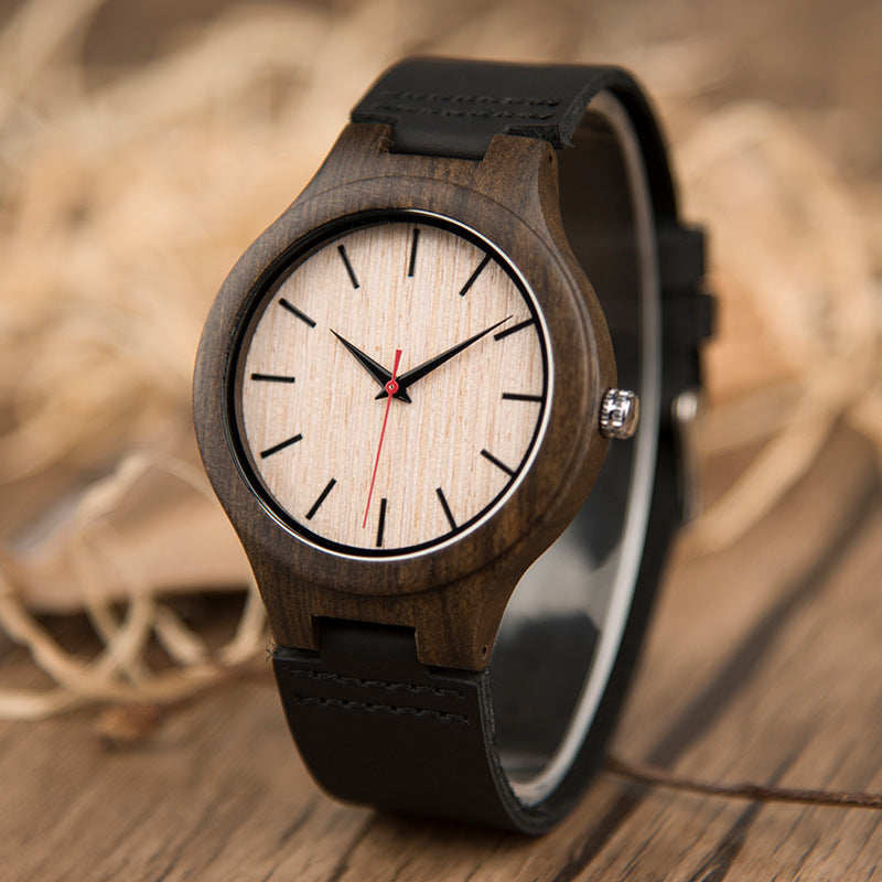 Dark Polished Wooden Watch - Apparel image 3