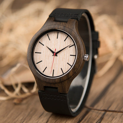 Dark Polished Wooden Watch - Apparel image 3