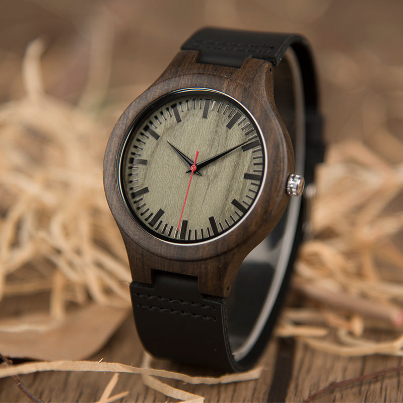 Dark Polished Wooden Watch - Apparel image 4