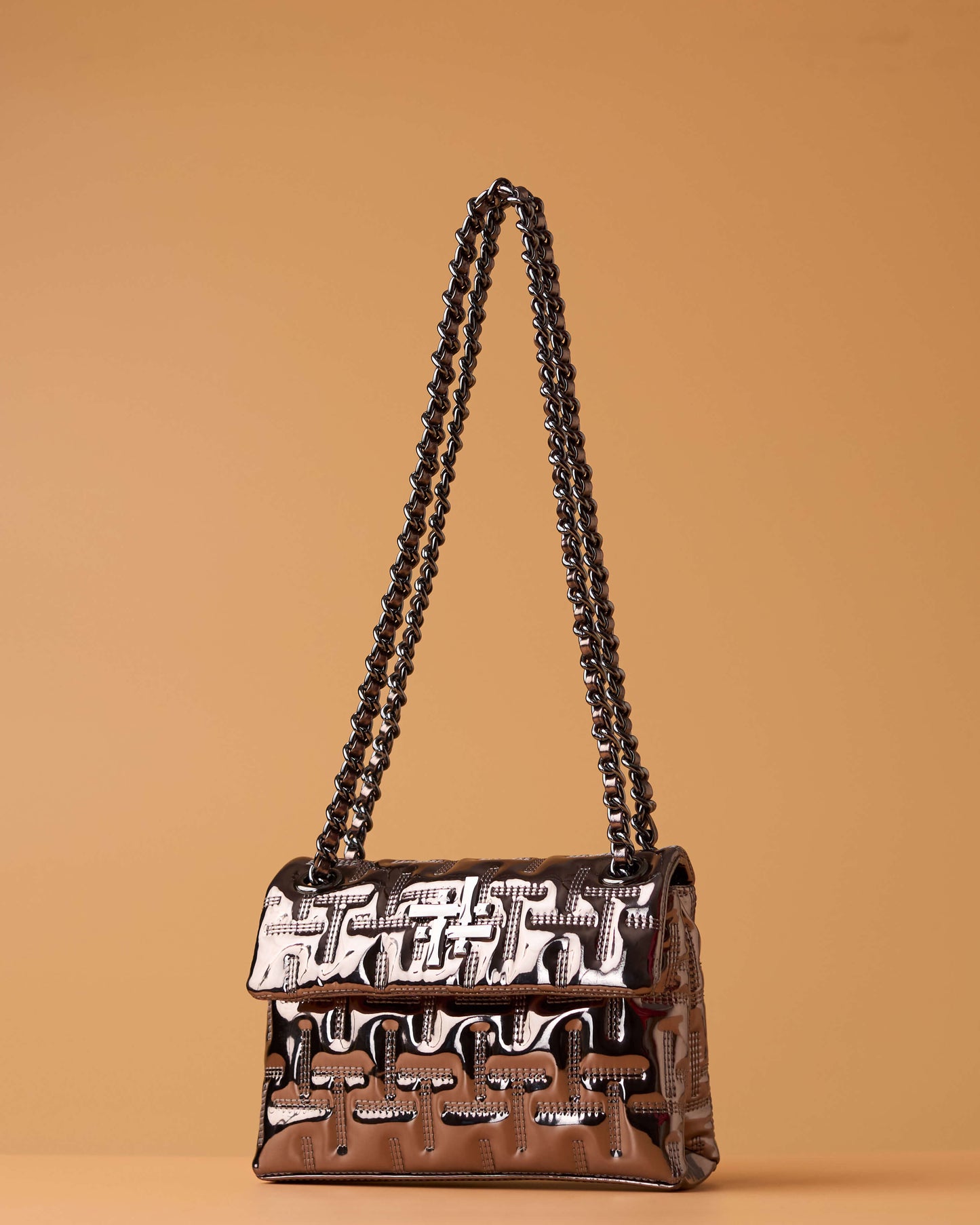 ZOYA FLAP BAG IN PLATINUM (SMALL) - Accessories image 1