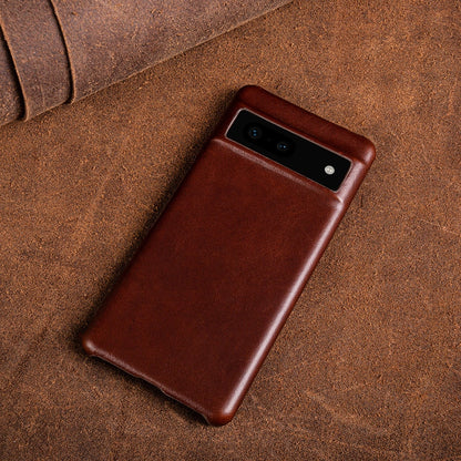 Oil Wax Genuine Leather Google Pixel Case - Furniture image 2