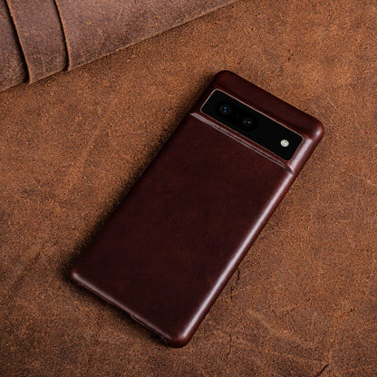 Oil Wax Genuine Leather Google Pixel Case - Furniture image 3