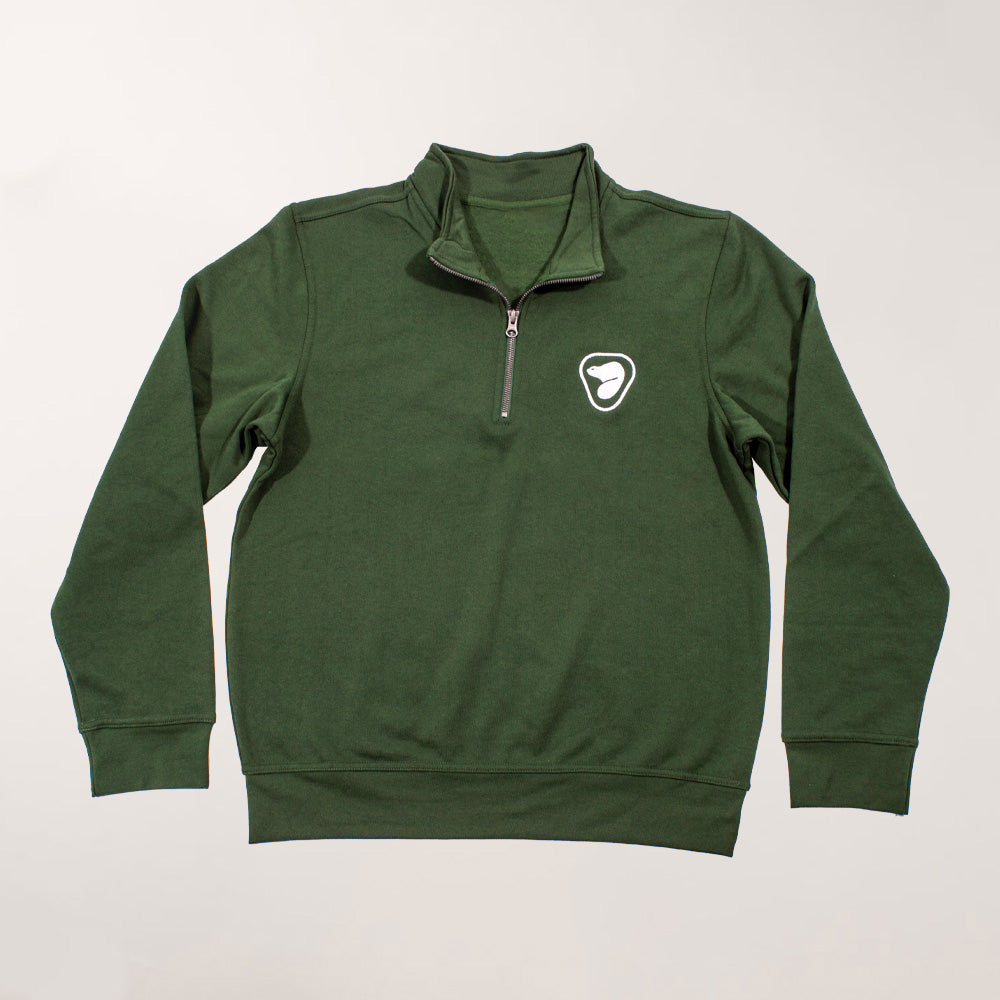 Unisex Quarter Zip Sweatshirt - Green - Apparel image 1