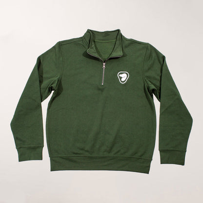 Unisex Quarter Zip Sweatshirt - Green - Apparel image 1
