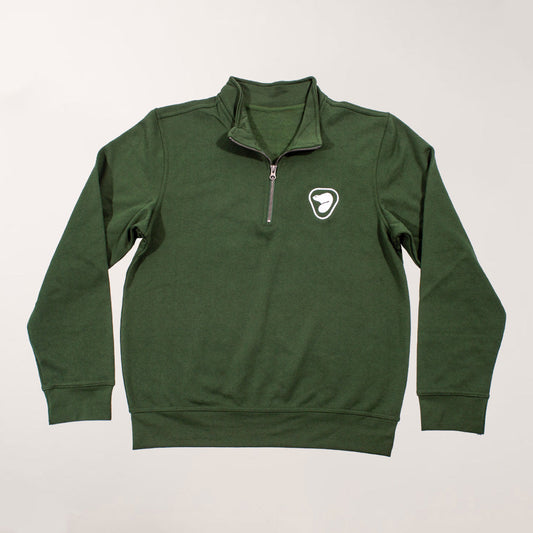 Unisex Quarter Zip Sweatshirt - Green - Apparel image 1