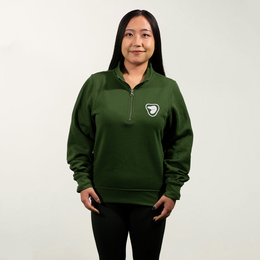 Unisex Quarter Zip Sweatshirt - Green - Apparel image 4
