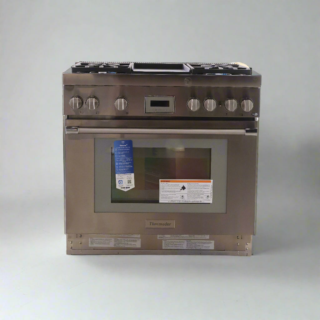 Thermador 36 Inch Dual Fuel Range with Griddle, Stainless Steel - PRD364WDHC - Misc image 2