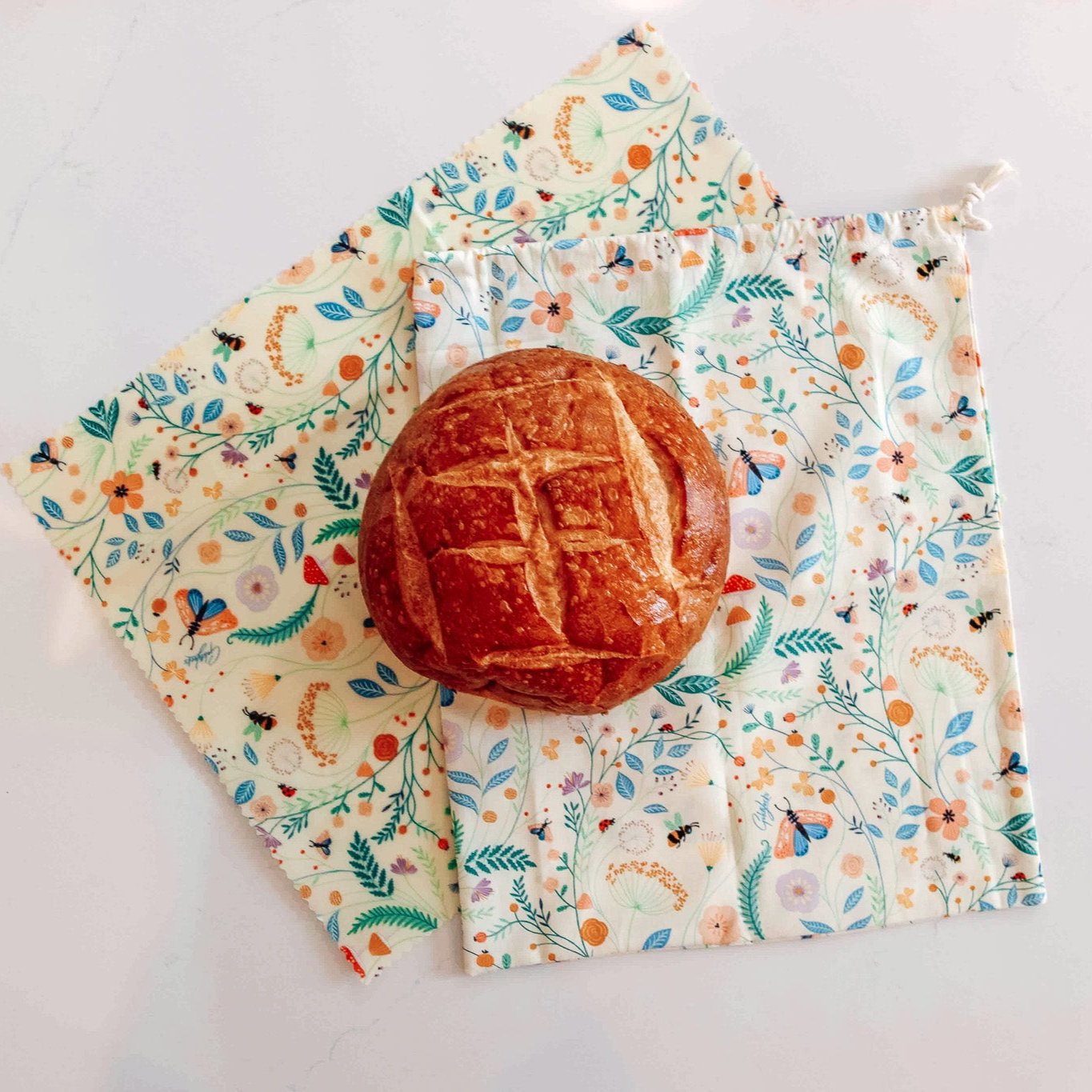 Bread Bag Set: Pink Floral - Misc image 4