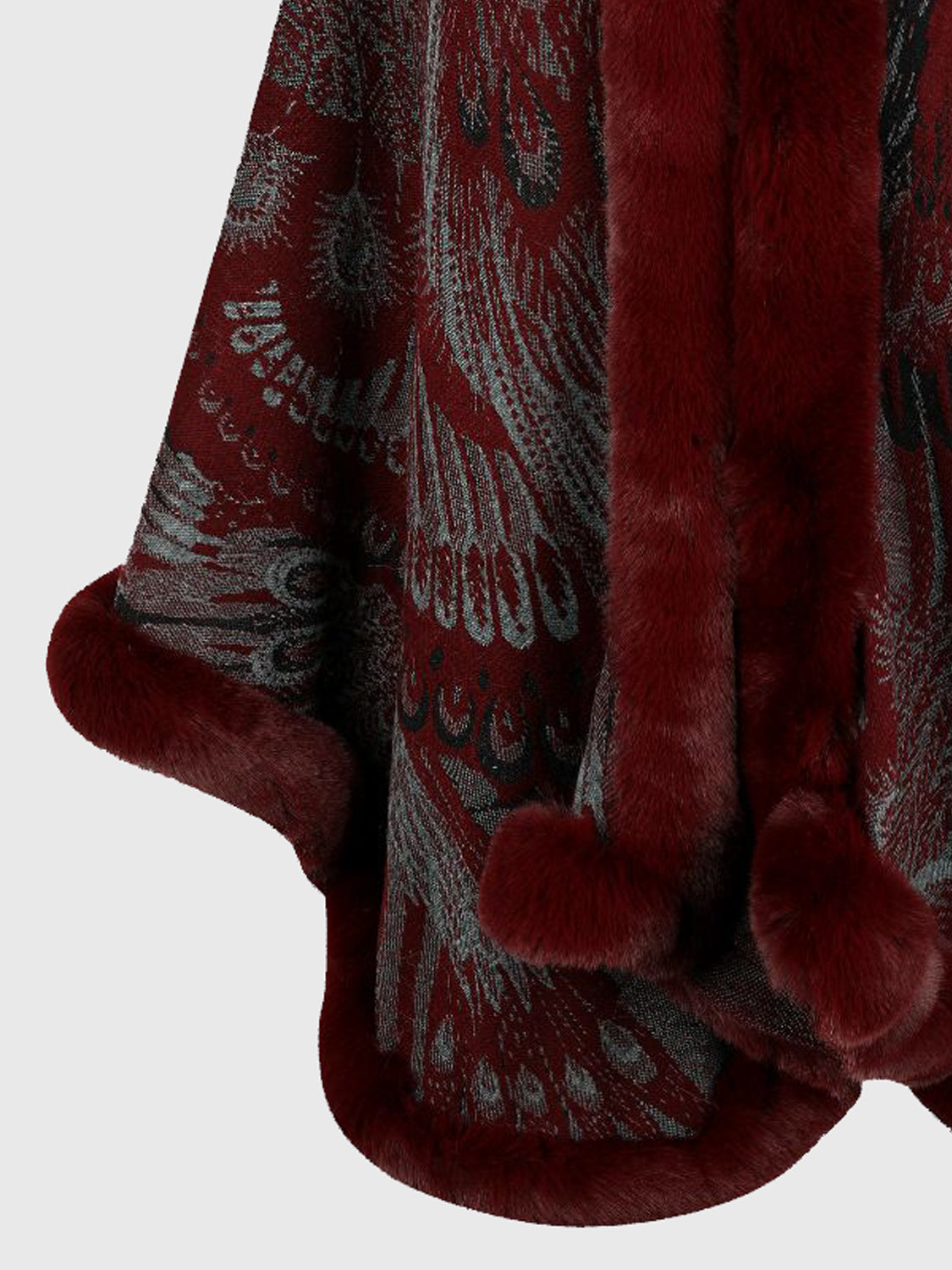 Printed Open Front Poncho - Misc image 10