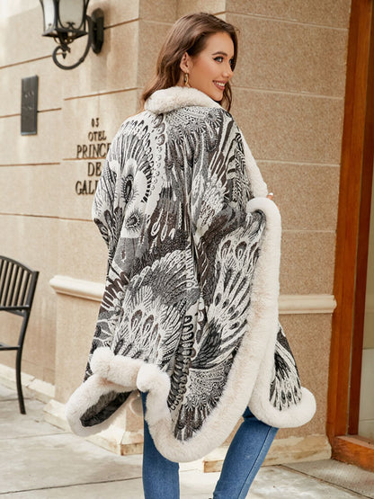 Printed Open Front Poncho - Misc image 2