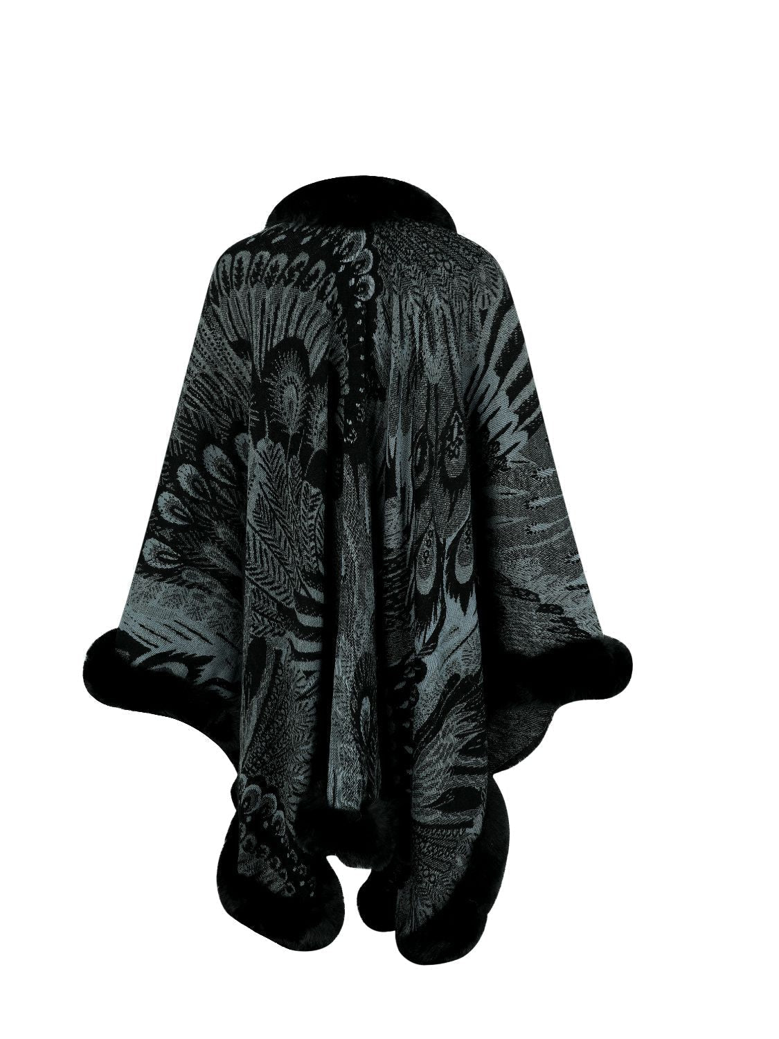 Printed Open Front Poncho - Misc image 6
