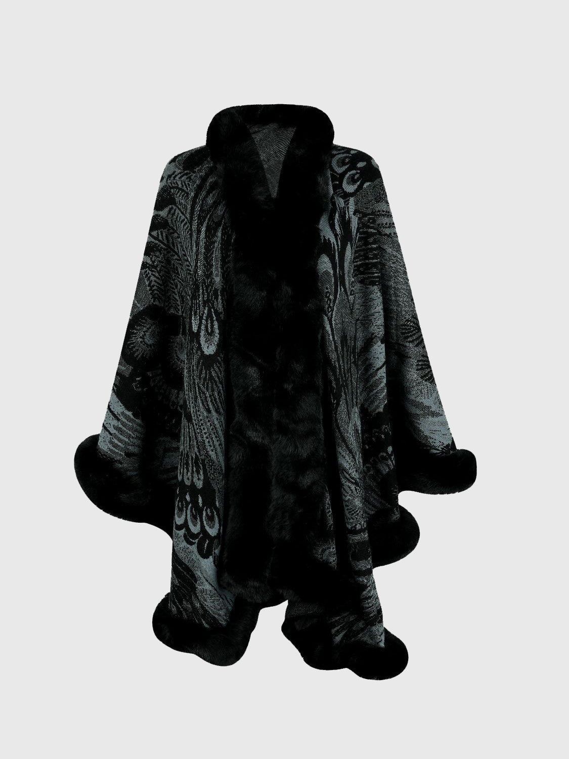 Printed Open Front Poncho - Misc image 5