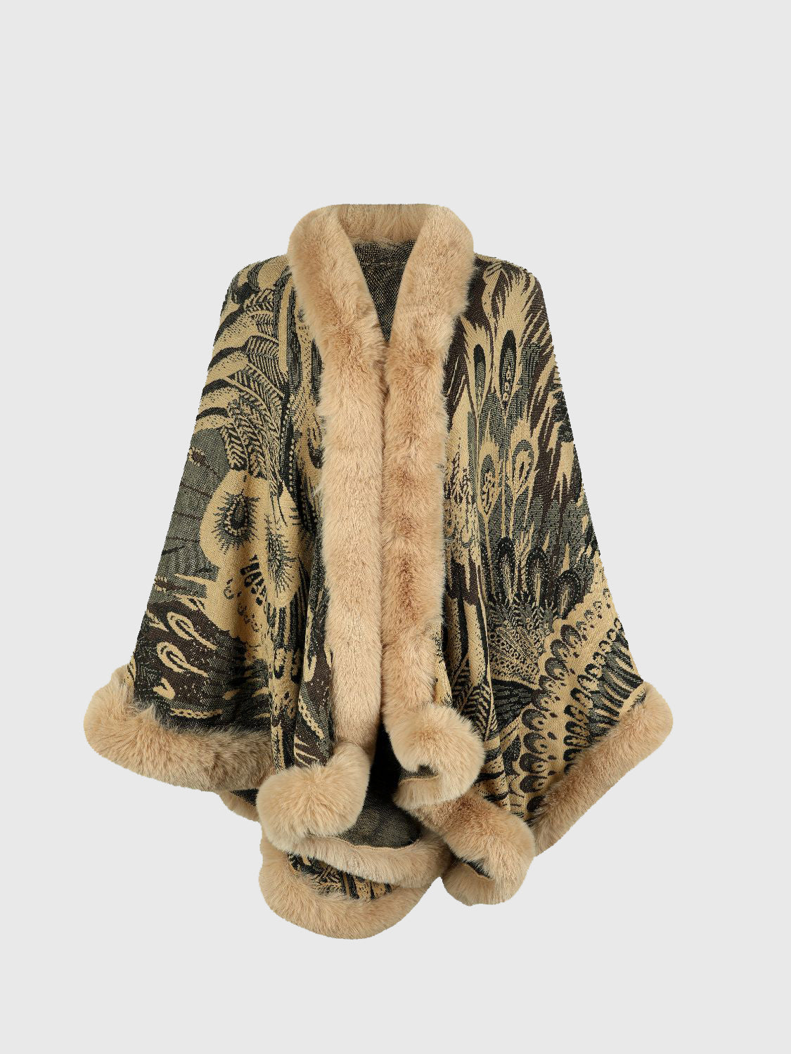 Printed Open Front Poncho - Misc image 14