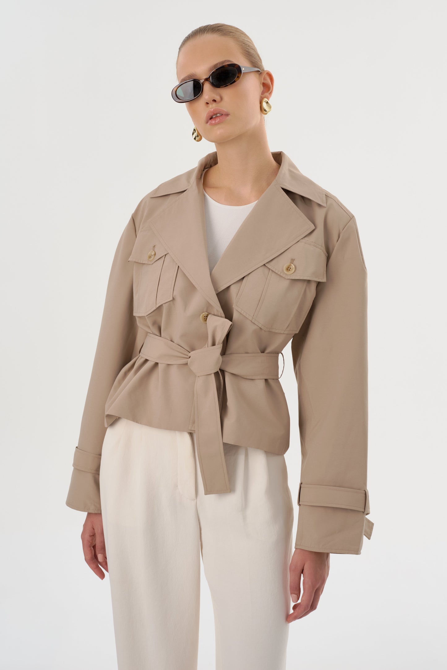 QUINN | Cropped Trench Coat - Misc image 1