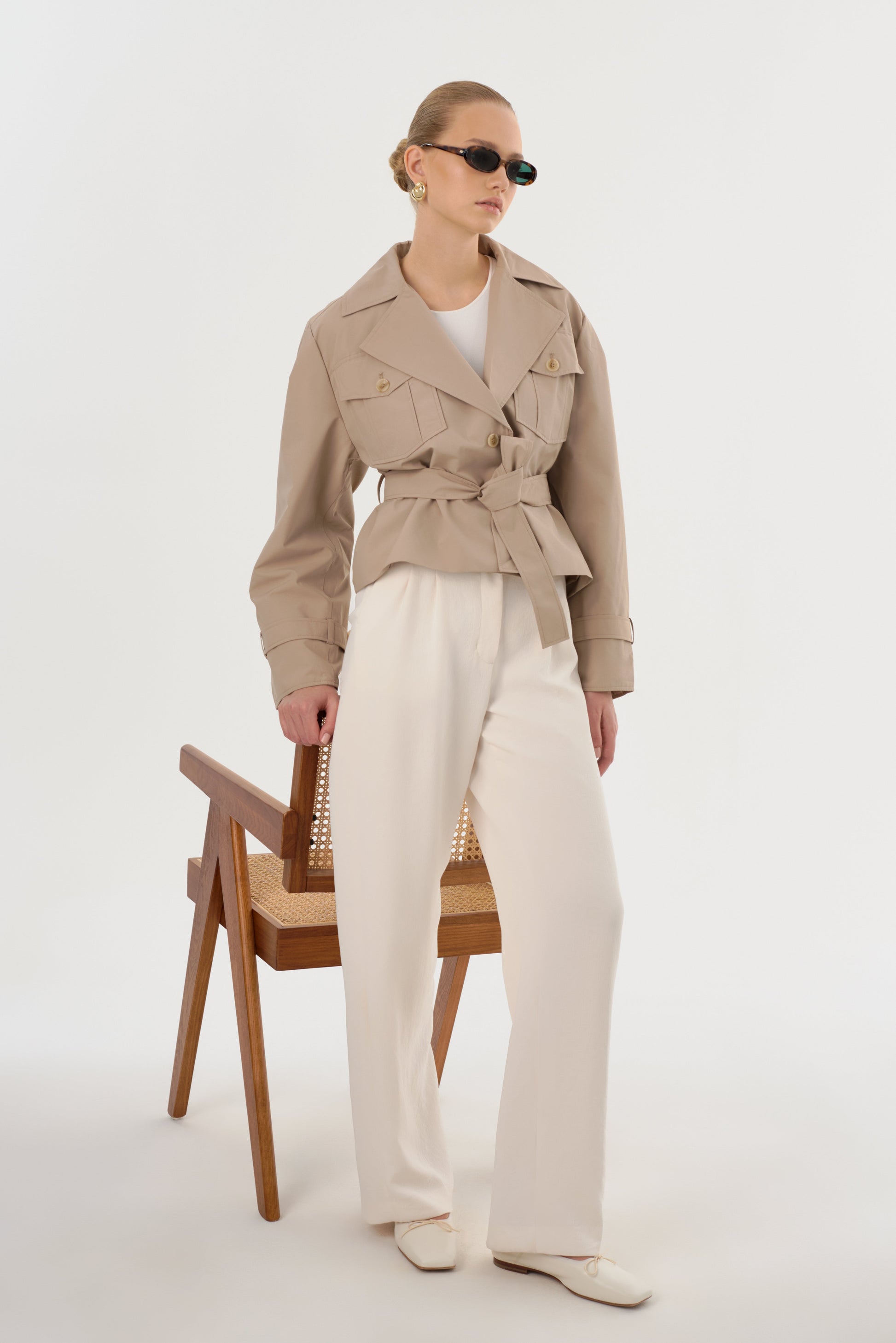 QUINN | Cropped Trench Coat - Misc image 8