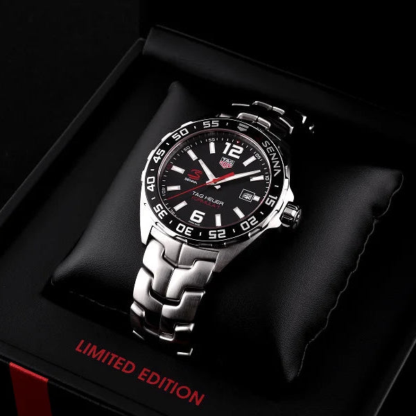 Tag Heuer Formula 1 Senna Limited Edition Black Dial Silver Steel Strap Watch for Men - WAZ1012.BA0883 - Jewelry image 20