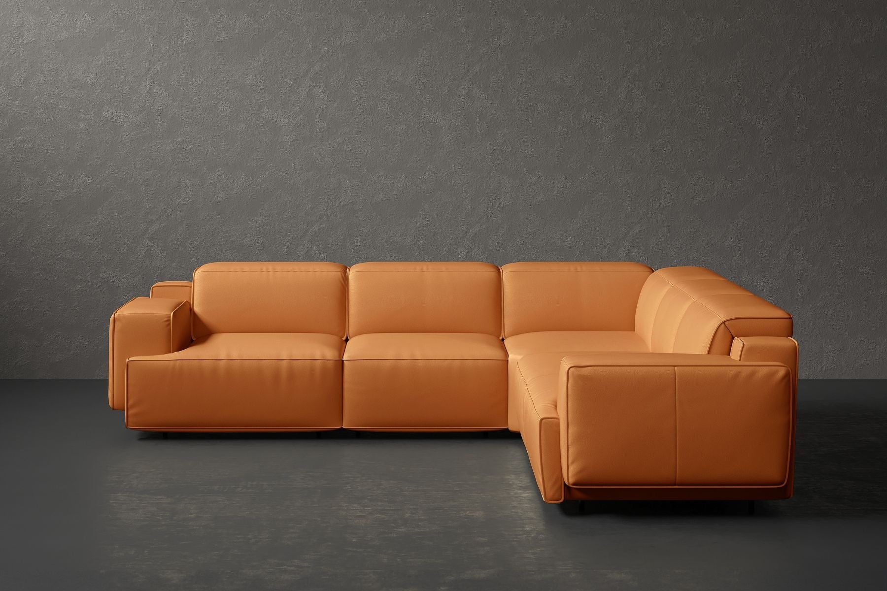 Bain 109" Leather L-Shape Corner Reclining Sofa - Misc image 7