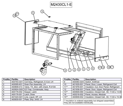 M2430CL1-E0C1 - Module, Refrigerant Coil (6 Row)*(AC/HP), E-Coated, A2L Compliant, TXV sold separately - Apparel image 2