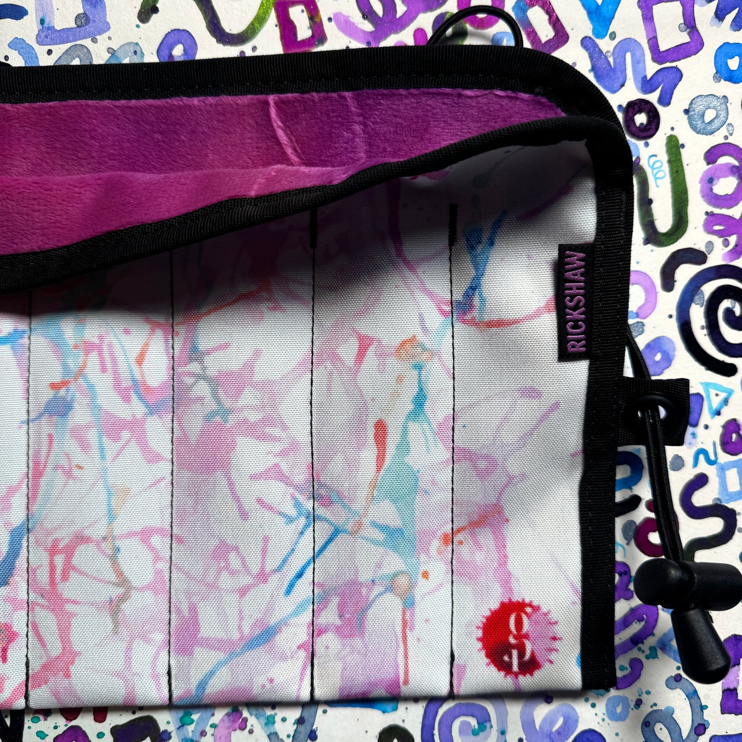 Rickshaw Bagworks - Macaron Dreams Simple Six Pen Roll - Raspberry Plush - Kitchen & Dining image 2