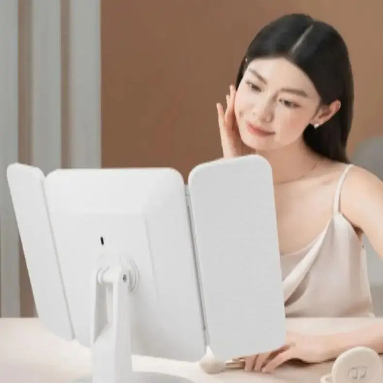 Trifold LED Makeup Mirror – Smart Light-Up Vanity Mirror for Beauty & Dressing - Beauty image 5
