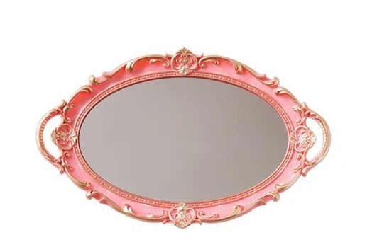 European Decorative Plate Storage Tray Oval Plate Jewelry Display Rotary Candy Decor Tray Mirror Decorative Make Up Mirror - Kitchen & Dining image 10