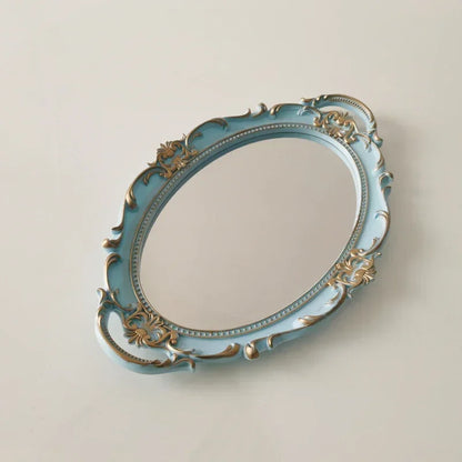 European Decorative Plate Storage Tray Oval Plate Jewelry Display Rotary Candy Decor Tray Mirror Decorative Make Up Mirror - Kitchen & Dining image 13