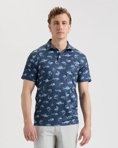 Men's Fish N' Bones Americana SLX Performance Polo - Apparel image 3