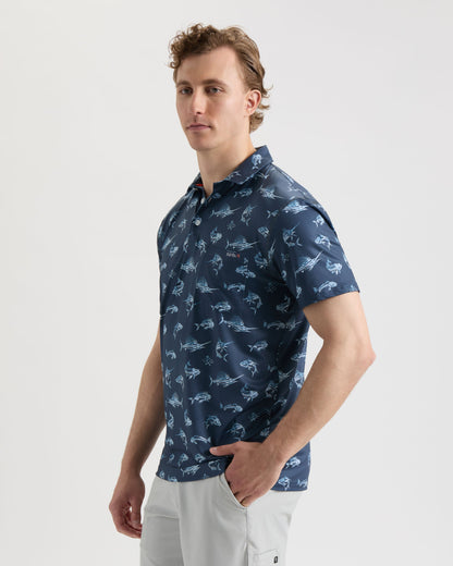 Men's Fish N' Bones Americana SLX Performance Polo - Apparel image 4