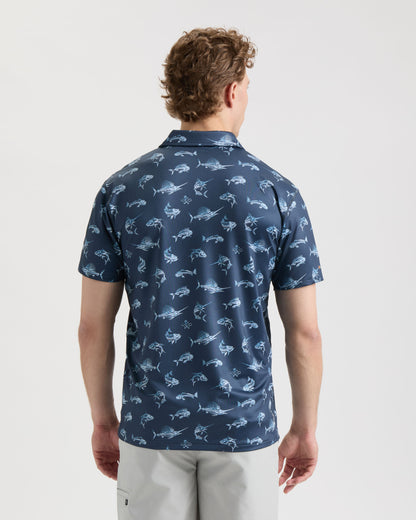 Men's Fish N' Bones Americana SLX Performance Polo - Apparel image 5