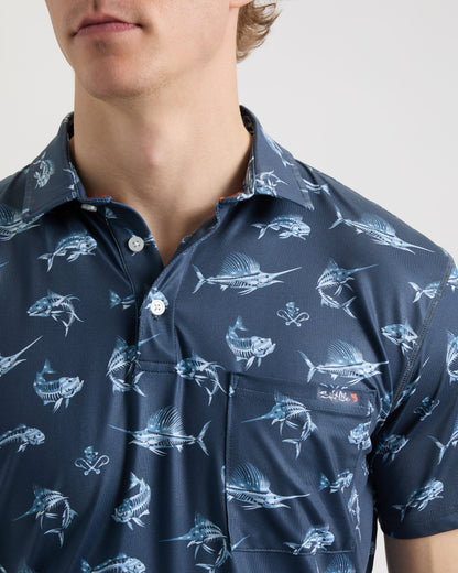 Men's Fish N' Bones Americana SLX Performance Polo - Apparel image 6