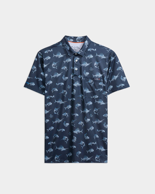 Men's Fish N' Bones Americana SLX Performance Polo - Apparel image 1