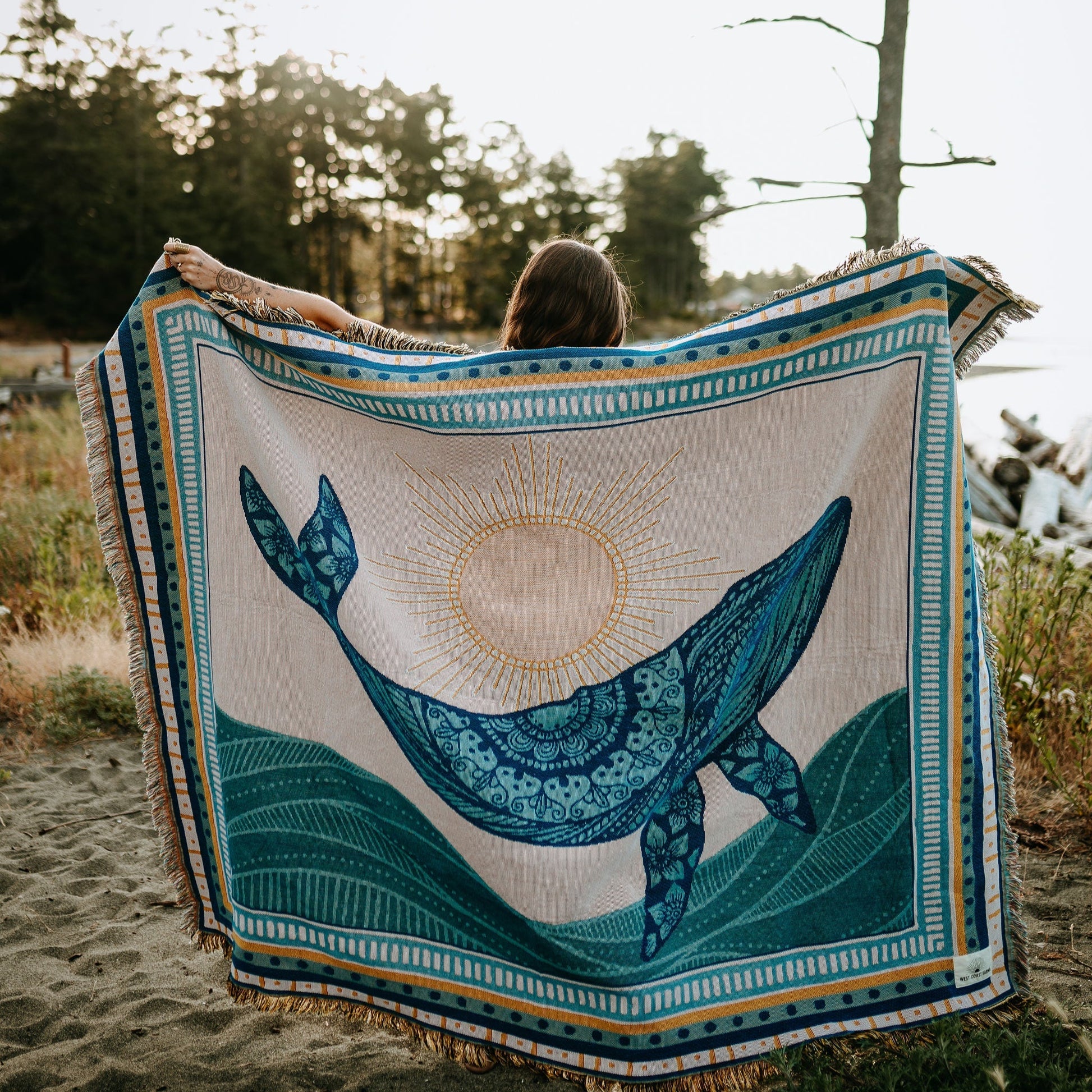 Sunrise Humpback 2.0 Woven Blanket 100% Cotton - Misc image 1
